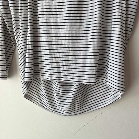 Cable&Gauge 3/4 dolman sleeve open back stripe black and white small casual - Picture 3 of 13